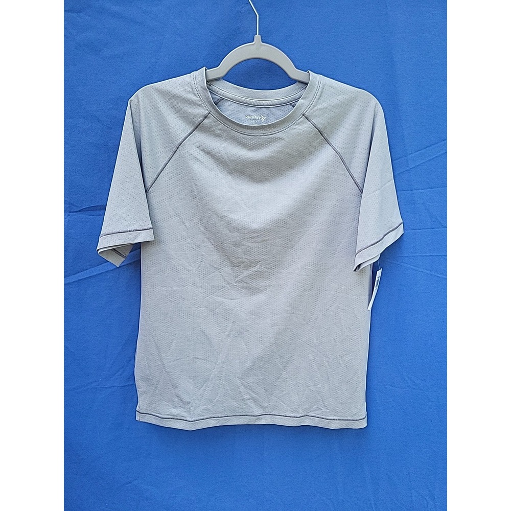 old navy active go dry cool‎ light gray med 8 kids shirt nwt lightweight sports